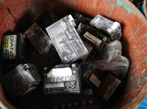 Petites batteries usagées